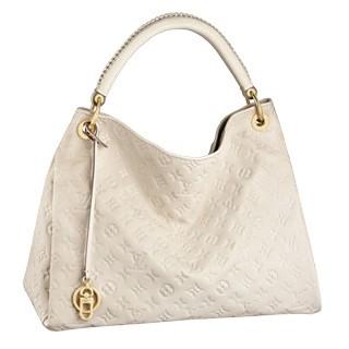 Louis Vuitton monogram empreinte leather Artsy MM M93449(neige)
