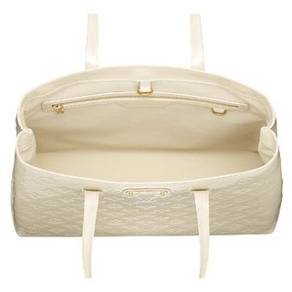 Louis Vuitton replica monogram vernis Wilshire MM M91441(blanc corail)