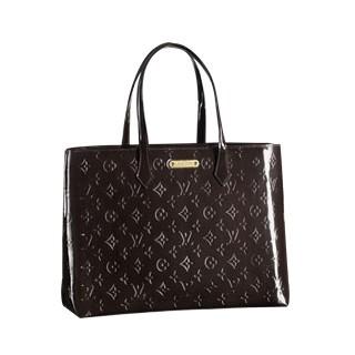 Louis Vuitton replica monogram vernis Wilshire MM M91440(terre d'ombre)