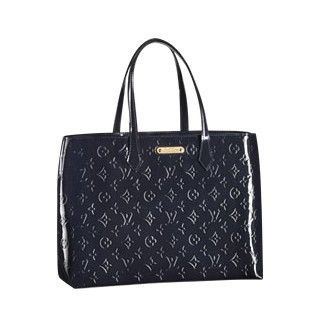 Louis Vuitton replica monogram vernis Wilshire MM M91439(bleu infini)