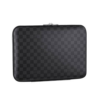 Louis Vuitton replica Damier Graphite canvas laptop sleeve 13