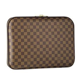 Louis Vuitton replica Damier Ebene canvas laptop sleeve 15" N58023