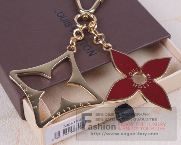 Louis Vuitton replica Puzzle key ring and bag charm M66184F (red)
