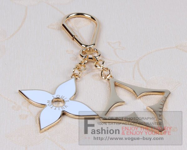 Louis Vuitton replica Puzzle key ring and bag charm M66184D (white)