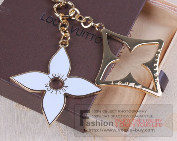 Louis Vuitton replica Puzzle key ring and bag charm M66184D (white)