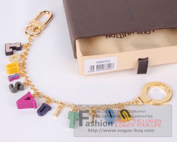 Louis Vuitton replica Playtime chain key ring and bag charm M66202