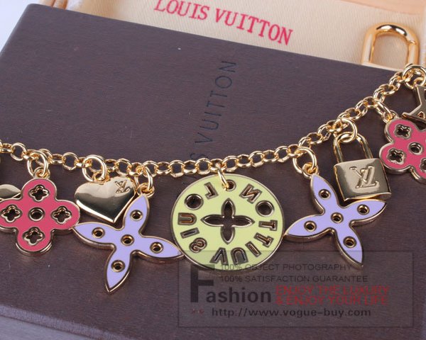 Louis Vuitton replica looping chain key ring M66005 GM (pink)