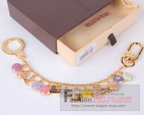 Louis Vuitton replica pastilles chains key ring and bag charm M65645 (pink)