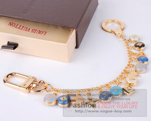 Louis Vuitton replica pastilles chains key ring and bag charm M65911 (blue)