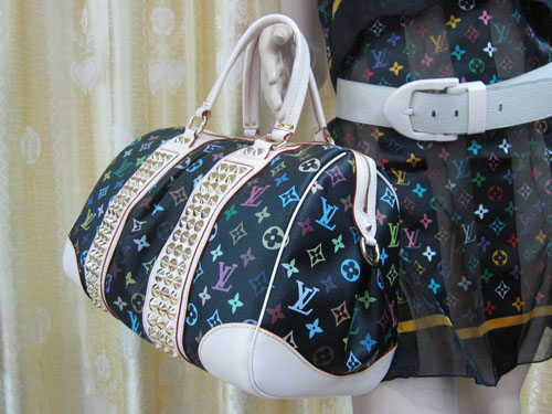 Louis Vuitton replica monogram multicolore courtney GM M40261 (black)
