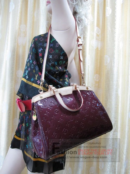 Louis Vuitton replica monogram vernis Brea MM M91690 (rouge fauviste)