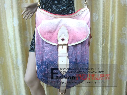 Louis Vuitton replica monogram denim sunburst PM M93184A (Pink)