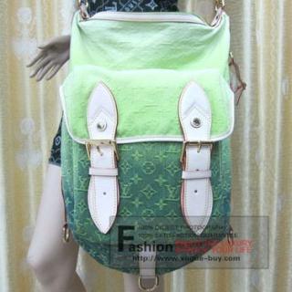 Louis Vuitton replica monogram denim Sunburst GM M93186B (green)