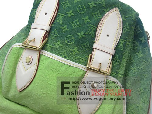 Louis Vuitton replica monogram denim Sunburst GM M93186B (green)