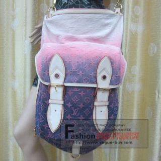 Louis Vuitton replica monogram denim Sunburst GM M93186C (pink)
