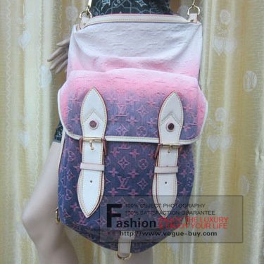Louis Vuitton replica monogram denim Sunburst GM M93186C (pink)