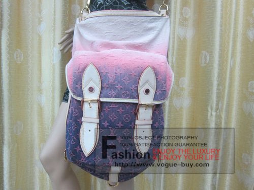 Louis Vuitton replica monogram denim Sunburst GM M93186C (pink)