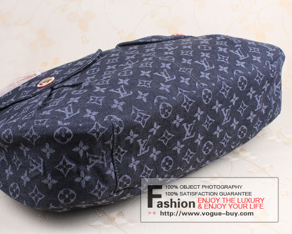 Louis Vuitton replica monogram denim Daily GM M40493(black)