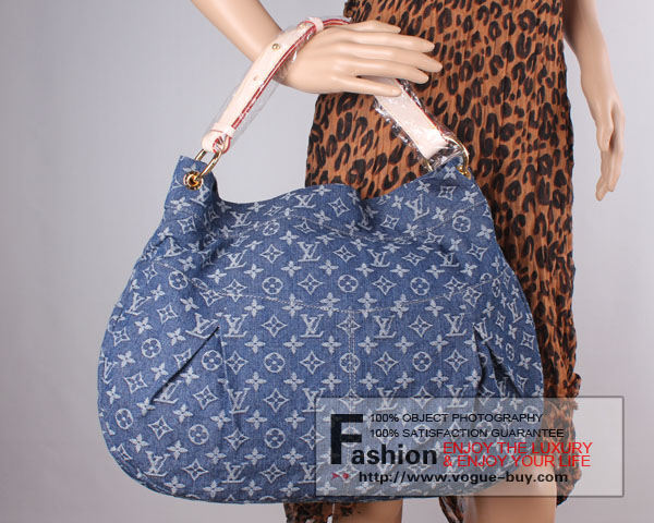Louis Vuitton replica monogram denim Daily GM M40493(dark blue)