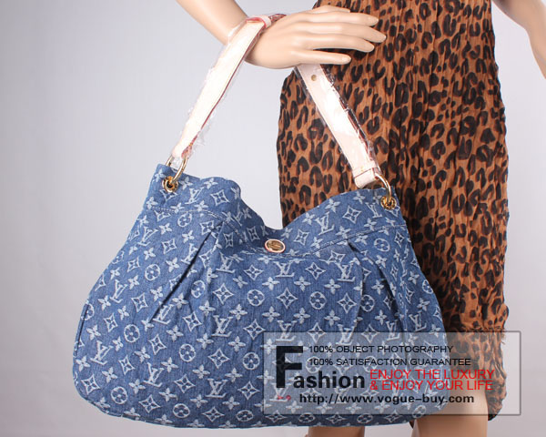 Louis Vuitton replica monogram denim Daily PM M40494(dark blue)