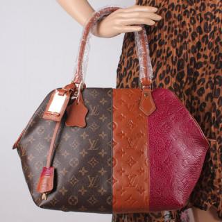 Louis Vuitton replica Monogram Blocks Zipped Tote M40503(bordeaux)